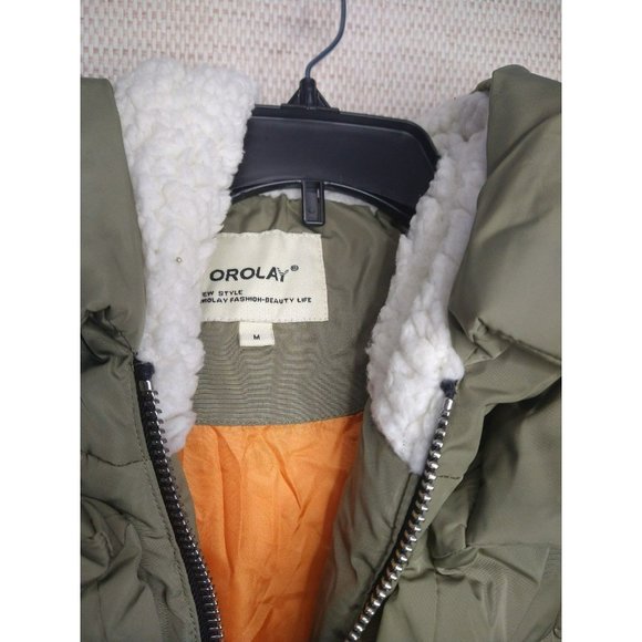 The Amazon Jacket: Green Orolay Duck Down Feathered Jacket SIZE Medium - Picture 6 of 11